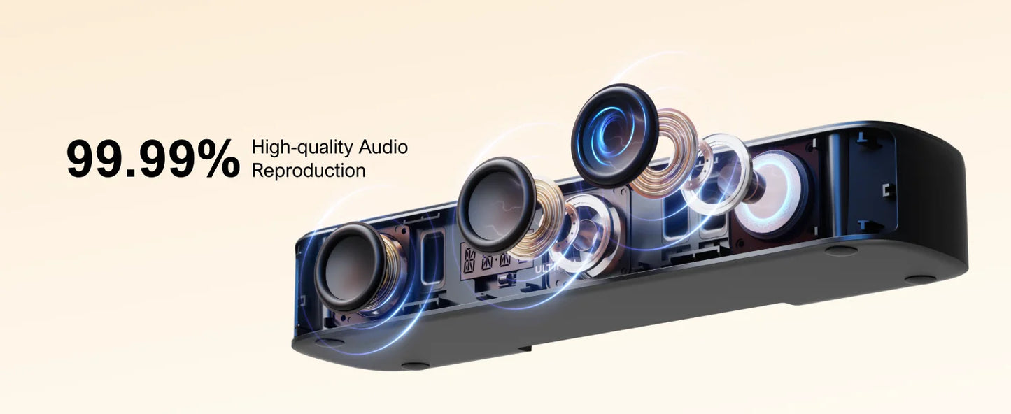 ULTIMEA 7.1 Channel Sound Bar System for TV with 4 Surround Speakers, App Controlled Virtual Surround Sound, Home Theater Audio