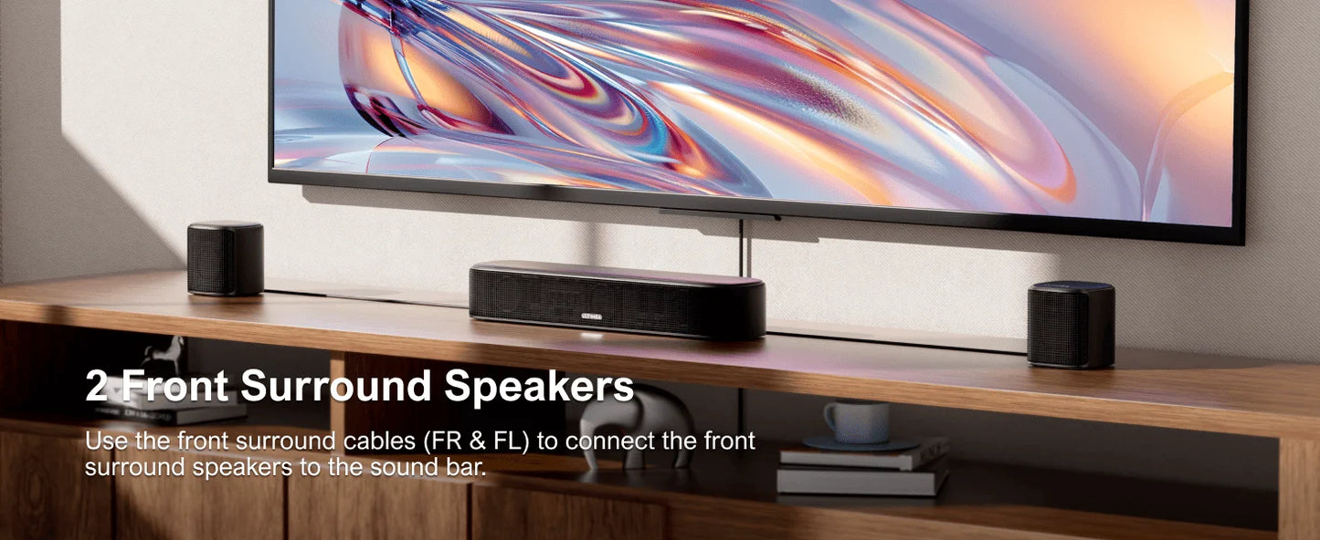 ULTIMEA 7.1 Channel Sound Bar System for TV with 4 Surround Speakers, App Controlled Virtual Surround Sound, Home Theater Audio