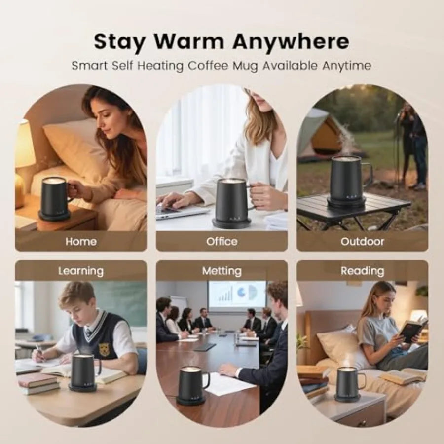 Smart Self Heating Coffee Mug14oz Temperature Control Coffee Mug Hot up to 150°F Rechargeable Heated Coffee Mug Up to 6H Batter