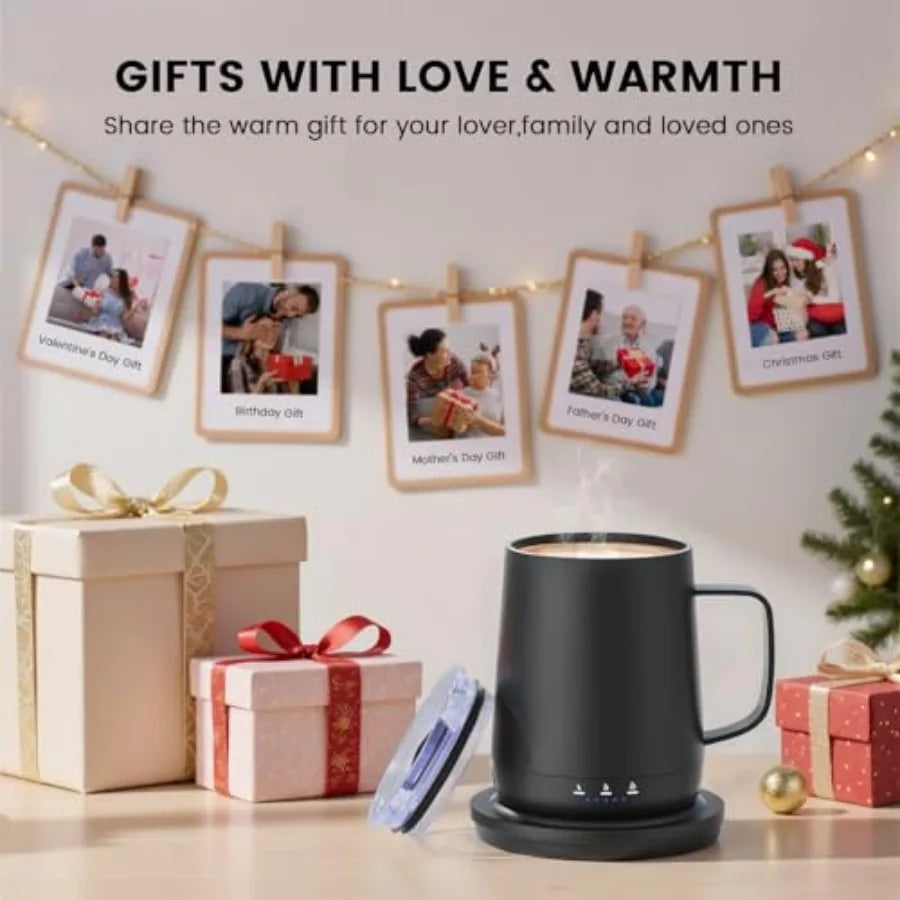 Smart Self Heating Coffee Mug14oz Temperature Control Coffee Mug Hot up to 150°F Rechargeable Heated Coffee Mug Up to 6H Batter